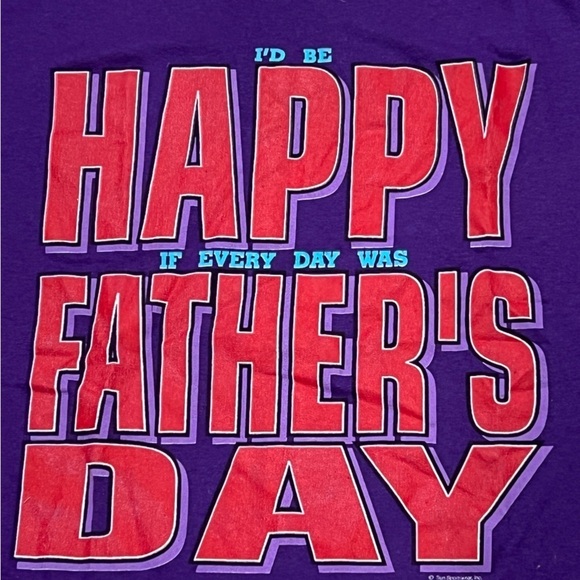 Vintage 80s Father's Day Single Stitch 1980s Best Dad Crewneck Tshirt - Picture 3 of 5